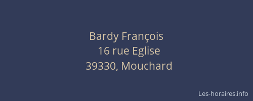 Bardy Fran&ccedil;ois