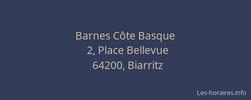 Barnes Côte Basque