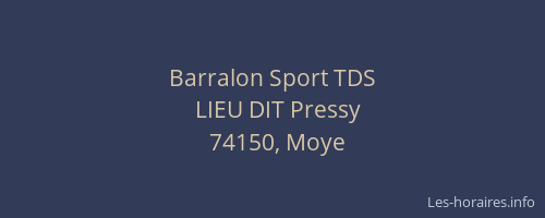 Barralon Sport TDS