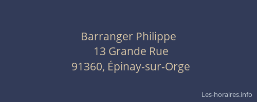 Barranger Philippe