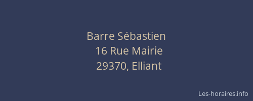 Barre S&eacute;bastien