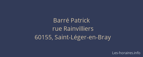 Barr&eacute; Patrick