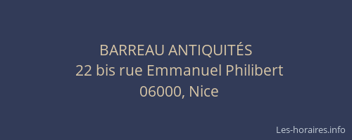 BARREAU ANTIQUITÉS