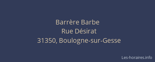 Barrère Barbe