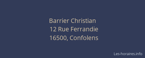 Barrier Christian