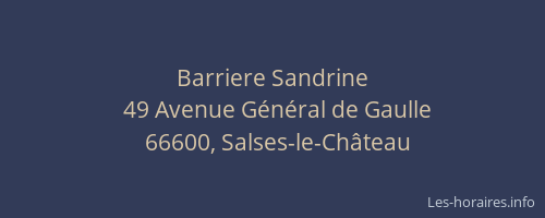 Barriere Sandrine