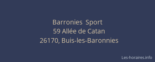 Barronies  Sport
