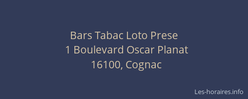 Bars Tabac Loto Prese