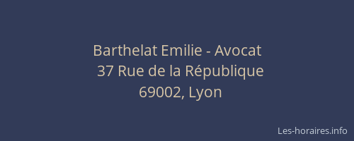 Barthelat Emilie - Avocat