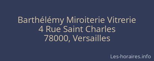 Barthélémy Miroiterie Vitrerie