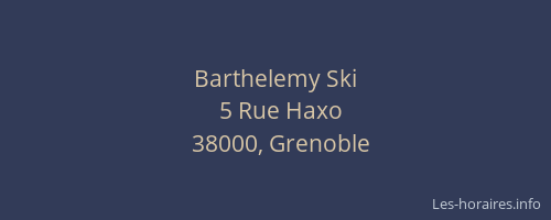Barthelemy Ski
