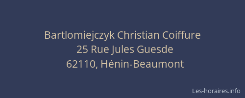 Bartlomiejczyk Christian Coiffure