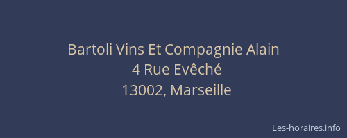 Bartoli Vins Et Compagnie Alain