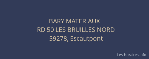 BARY MATERIAUX