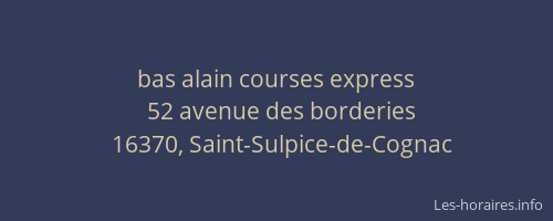 bas alain courses express