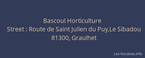 Bascoul Horticulture