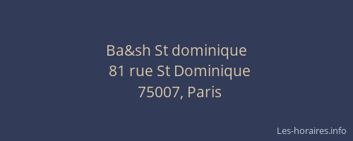 Ba&sh St dominique