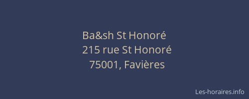Ba&sh St Honoré