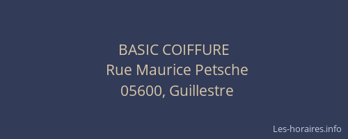 BASIC COIFFURE