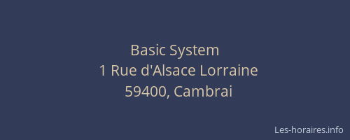 Basic System