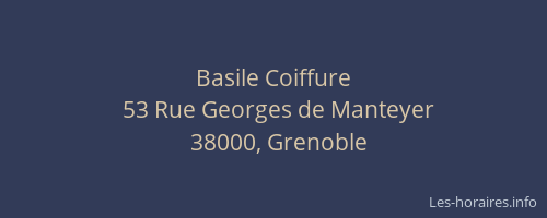 Basile Coiffure