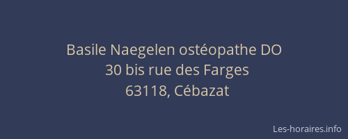 Basile Naegelen ostéopathe DO