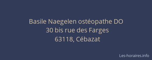 Basile Naegelen ost&eacute;opathe DO