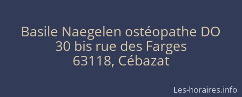 Basile Naegelen ostéopathe DO