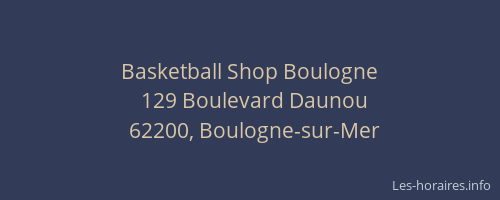 Basketball Shop Boulogne