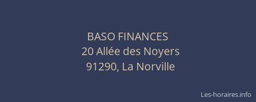 BASO FINANCES