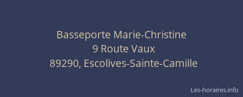 Basseporte Marie-Christine