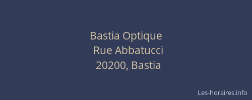 Bastia Optique