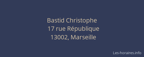 Bastid Christophe