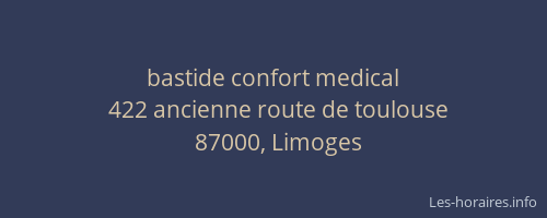 bastide confort medical
