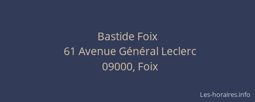 Bastide Foix
