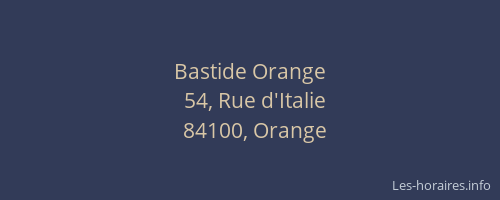 Bastide Orange