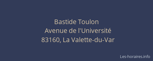 Bastide Toulon