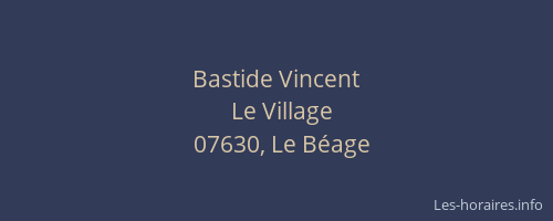 Bastide Vincent