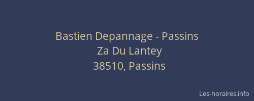 Bastien Depannage - Passins