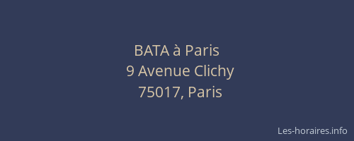 BATA à Paris