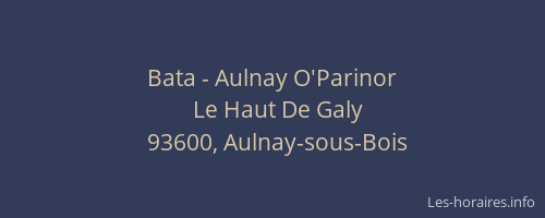 Bata - Aulnay O'Parinor