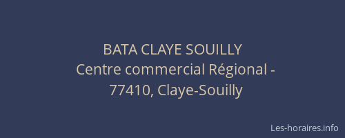 BATA CLAYE SOUILLY
