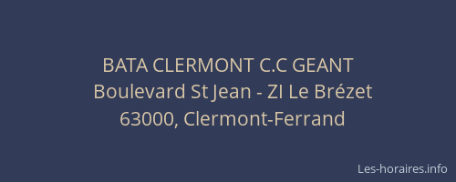 BATA CLERMONT C.C GEANT