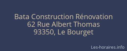 Bata Construction Rénovation