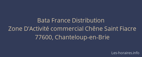 Bata France Distribution