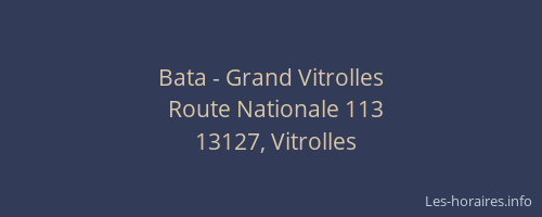 Bata - Grand Vitrolles