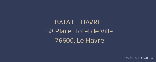 BATA LE HAVRE