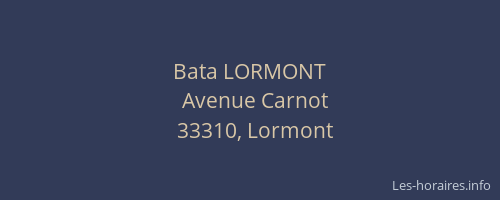 Bata LORMONT