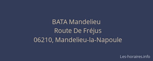 BATA Mandelieu