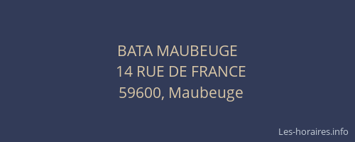 BATA MAUBEUGE